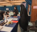 پایش سلامت دختران نودانشجو در غرفه اداره کل ورزش و تندرستی