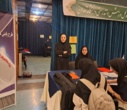 پایش سلامت دختران نودانشجو در غرفه اداره کل ورزش و تندرستی