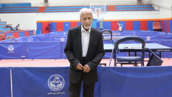 حضور دکتر علی اکبر نجفی عضو بازنشسته هیات علمی در المپیاد درون دانشگاهی کارکنان دانشگاه تهران